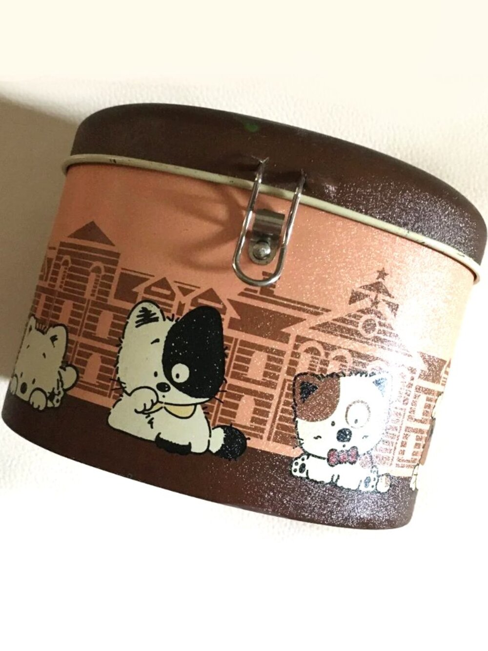 Rare Retro Bon-Bon Cat Club Niko & Friends Tin Coin Bank 1988 Nostalgia
